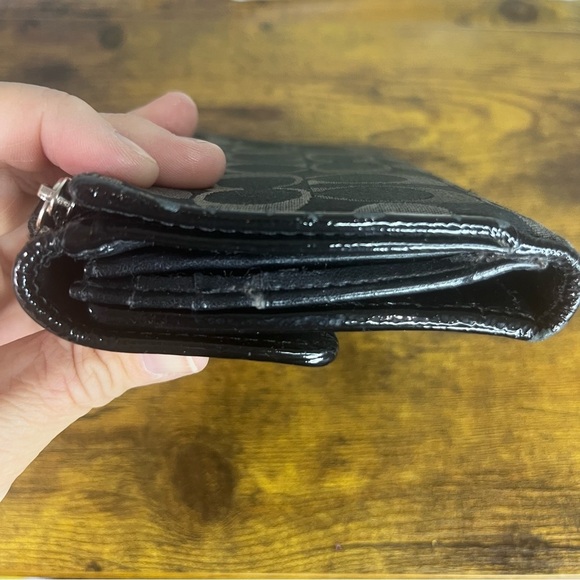 Coach Alexandra Signature Slim Envelope Wallet 7.5 X4 Zip Pockets Leather Trim - Picture 4 of 11